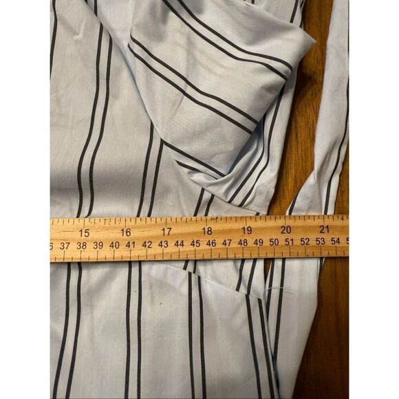 Worthington Womens Blue Striped Tie Waist Blouse Size Small - Picture 8 of 10